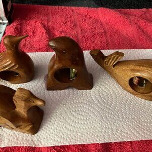 Cute set of carved napkin rings from Phillipines